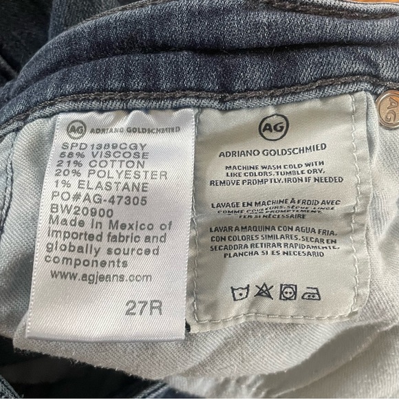 AG Jeans Adriano Goldschmied Legging Ankle Coal Grey Skinny Jeans Women’s 27 R - Picture 7 of 8
